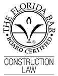 Board certified by the Florida Bar in construction law